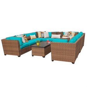 laguna 11 piece outdoor wicker sofa set