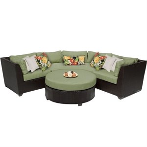 tk classics barbados 4 piece patio wicker sofa set 04a in cilantro