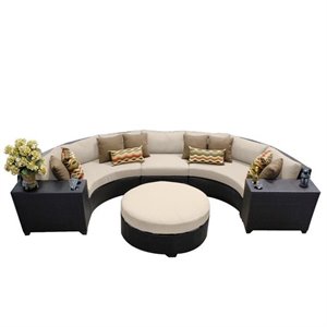 tk classics barbados 6 piece patio wicker sofa set 06c in beige