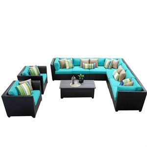 barbados 10 piece outdoor wicker sofa set