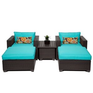 belle 5 piece outdoor wicker sofa set