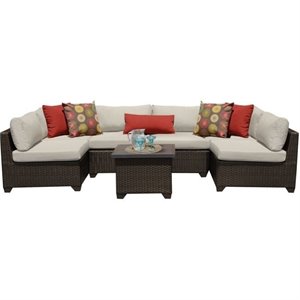 belle 7 piece outdoor wicker sofa set