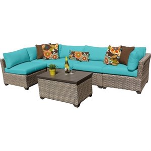 monterey 6 piece outdoor wicker sofa set