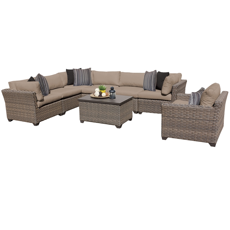 monterey 8 piece sectional set with cushions