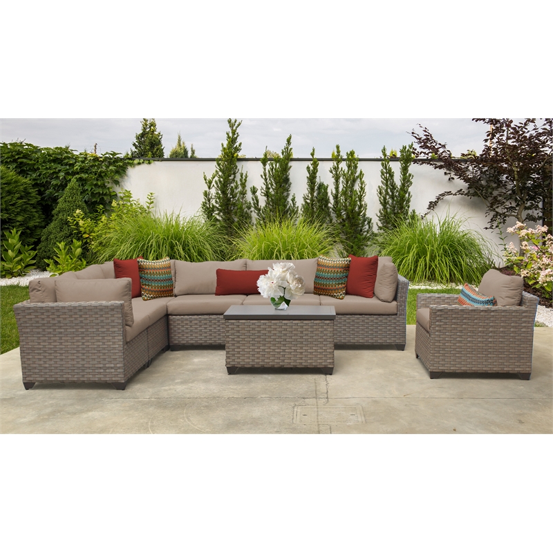 monterey 8 piece sectional set with cushions