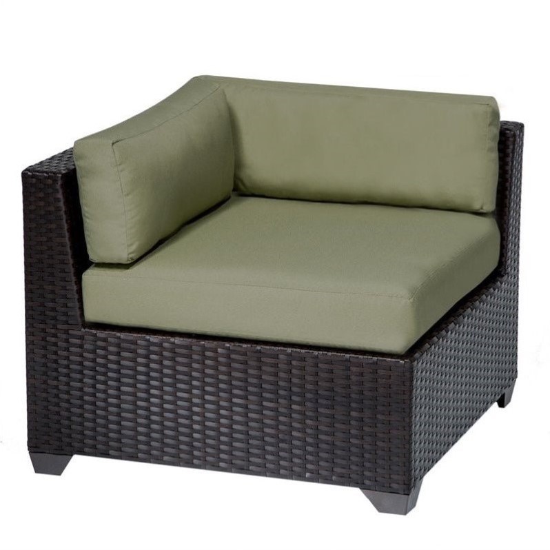 Tkc Belle Outdoor Wicker Corner Chair In Cilantro Tkc010b Cs Tkc Belle Outdoor Wicker Corner Chair In Cilantro
