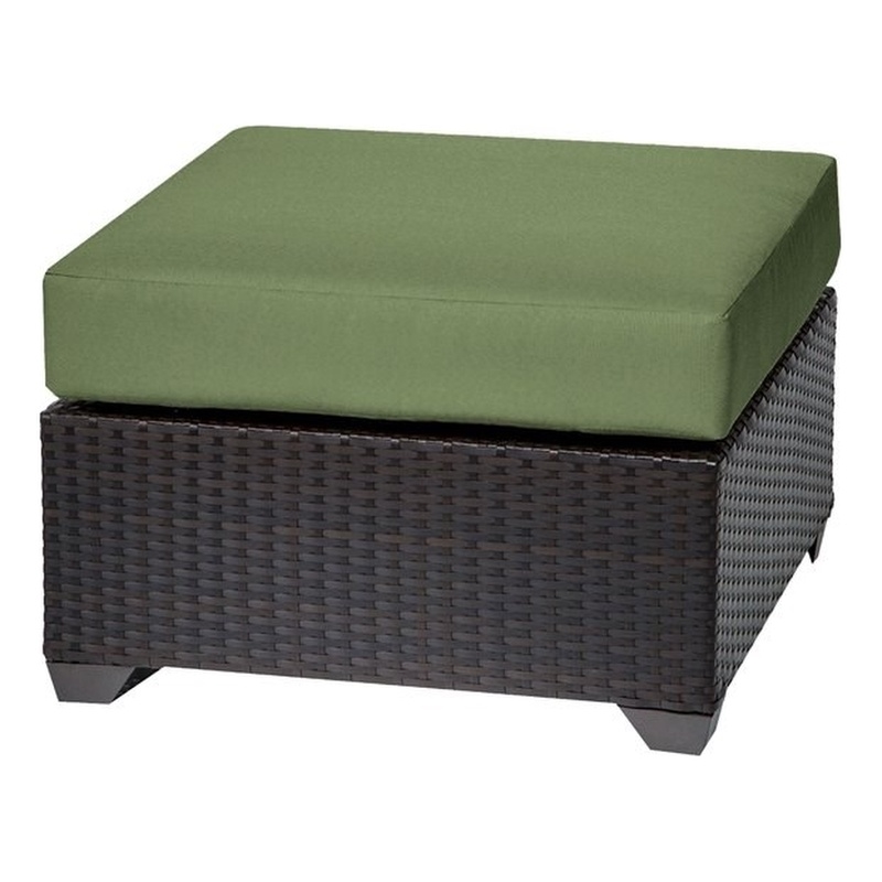 Tkc Barbados Patio Wicker Ottoman In Cilantro Tkc020b O Tkc Barbados Patio Wicker Ottoman In
