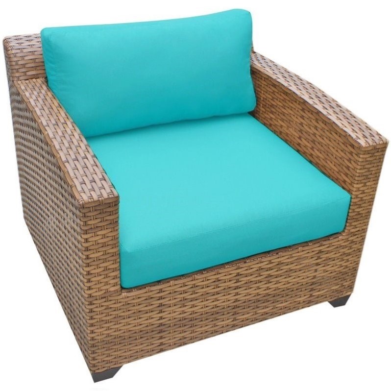 TKC Laguna Outdoor Wicker Club Chair in Aruba - TKC025b-CC-ARUBA