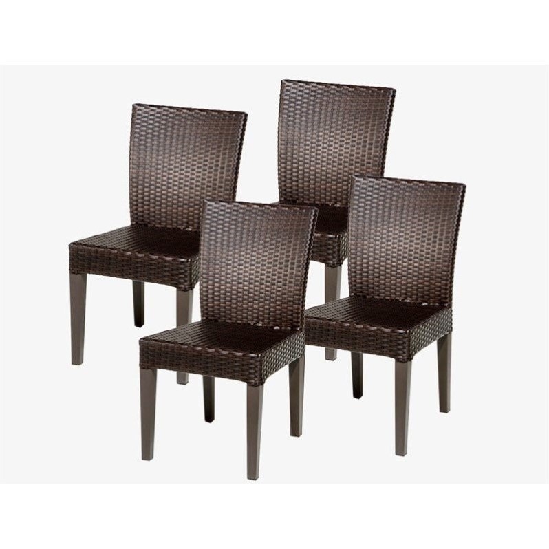 Tkc Napa Wicker Patio Dining Chairs In Espresso Set Of 4 Tkc090b Tkc Napa Wicker Patio Dining Chairs In Espresso Set Of 4