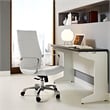 Modway Finesse High Back Modern Vinyl Office Chair in White Finish