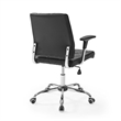 Modway Lattice Modern Vinyl Office Chair in Black and Chrome