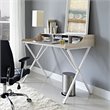 Modway Bin Modern Melamine & Metal Office Desk in Oak Finish