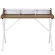 Modway Bin Modern Melamine & Metal Office Desk in Walnut Finish