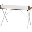 Modway Bin Modern Melamine & Metal Office Desk in Walnut Finish