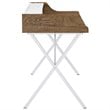 Modway Bin Modern Melamine & Metal Office Desk in Walnut Finish