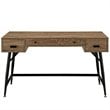 Modway Surplus Modern Wood & Steel Office Desk in Walnut/Black