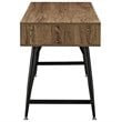 Modway Surplus Modern Wood & Steel Office Desk in Walnut/Black