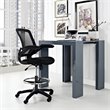 Modway Veer Modern Mesh Fabric & Metal Drafting Chair in Black