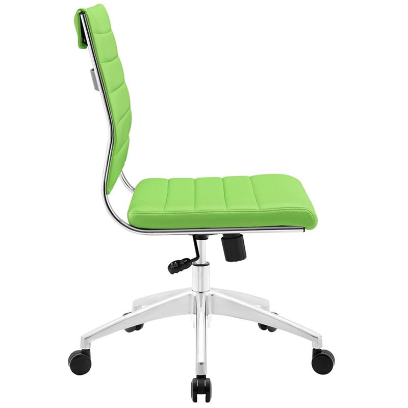 Lexmod Jive Mid Back Office Chair Bright Green Armless Home Stock Photo Picture 1 Of 3
