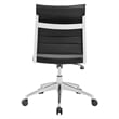 Modway Jive Modern Vinyl Armless Mid Back Office Chair in Black