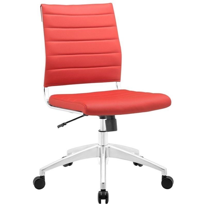 Modway Jive Armless Office Chair In Red Eei 1525 - Red Armless Desk Chair Modway Jive Armless Office Chair In Red Eei 1525 - Red Armless Desk Chair