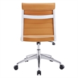 Modway Jive Modern Vinyl Armless Mid Back Office Chair in Tan
