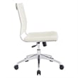 Modway Jive Modern Vinyl Armless Mid Back Office Chair in White