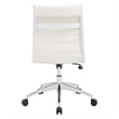 Modway Jive Modern Vinyl Armless Mid Back Office Chair in White