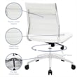 Modway Jive Modern Vinyl Armless Mid Back Office Chair in White