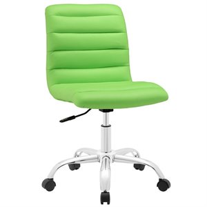 modway ripple mid back armless swivel office chair