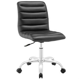 modway ripple mid back armless swivel office chair