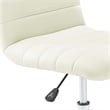 Modway Ripple Modern Vinyl Armless Mid Back Office Chair in White