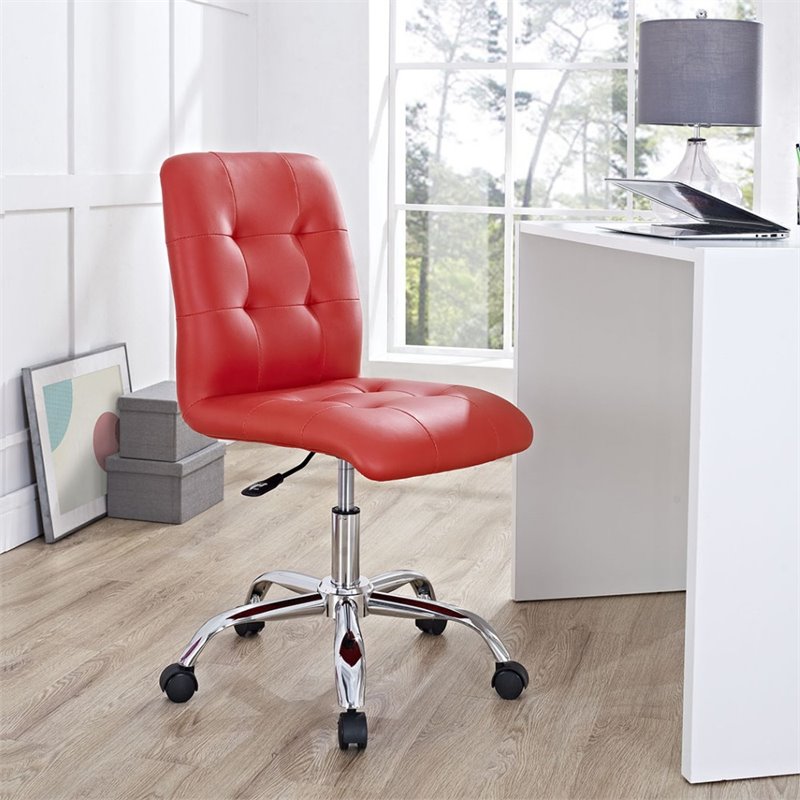 Modway Prim Mid Back Office Chair Red
