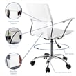 Modway Studio Modern Style Vinyl and Steel Office Chair in White