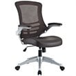 Modway Attainment Modern Style Vinyl Office Chair in Brown