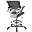 Modway Edge Modern Style Vinyl Drafting Chair in Black Finish