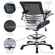 Modway Edge Modern Style Vinyl Drafting Chair in Black Finish