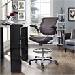 Modway Edge Modern Style Vinyl Drafting Chair in Brown Finish