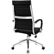 Modway Jive Modern Style Vinyl and Aluminum Highback Office Chair in Black