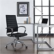 Modway Jive Modern Style Vinyl and Aluminum Highback Office Chair in Black