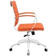 Modway Jive Modern Mid Back Vinyl & Aluminum Office Chair in Orange/Chrome