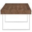 Modway Tinker Modern Stainless Steel & Wood Office Desk in Walnut