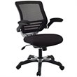 Modway Edge Modern Style Mesh Fabric Office Chair in Black Finish
