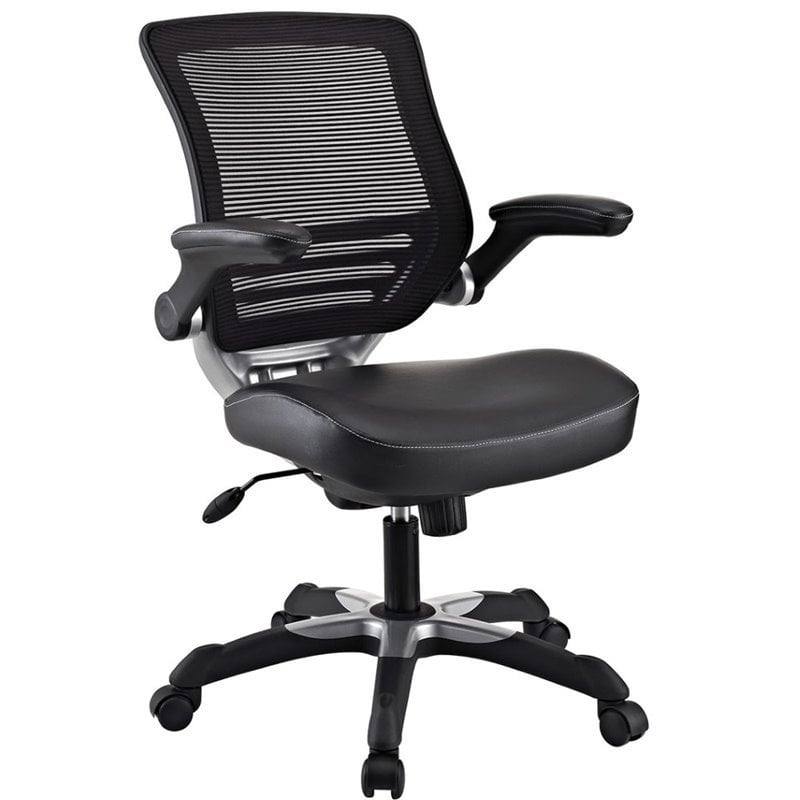 Modway Edge Modern Style Leatherette Office Chair - Black Finish