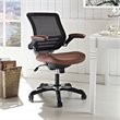 Modway Edge Modern Style Leatherette Office Chair in Tan Finish