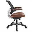 Modway Edge Modern Style Leatherette Office Chair in Tan Finish