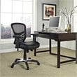 Modway Articulate Modern Vinyl and Mesh Office Chair in Black Finish