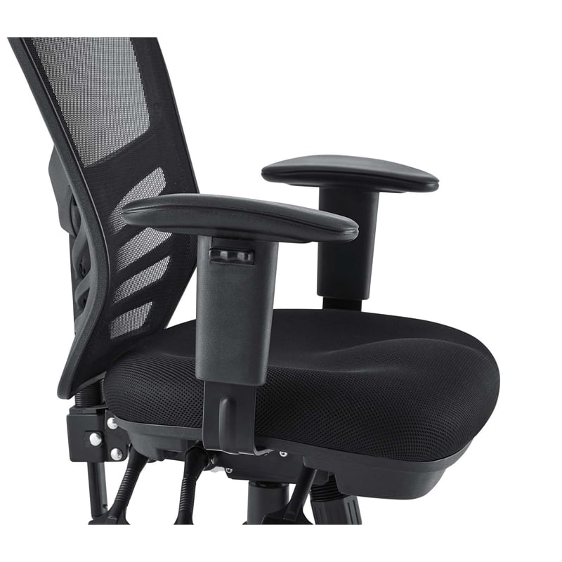 Modway Articulate Modern Mesh and Fabric Office Chair in Black Finish