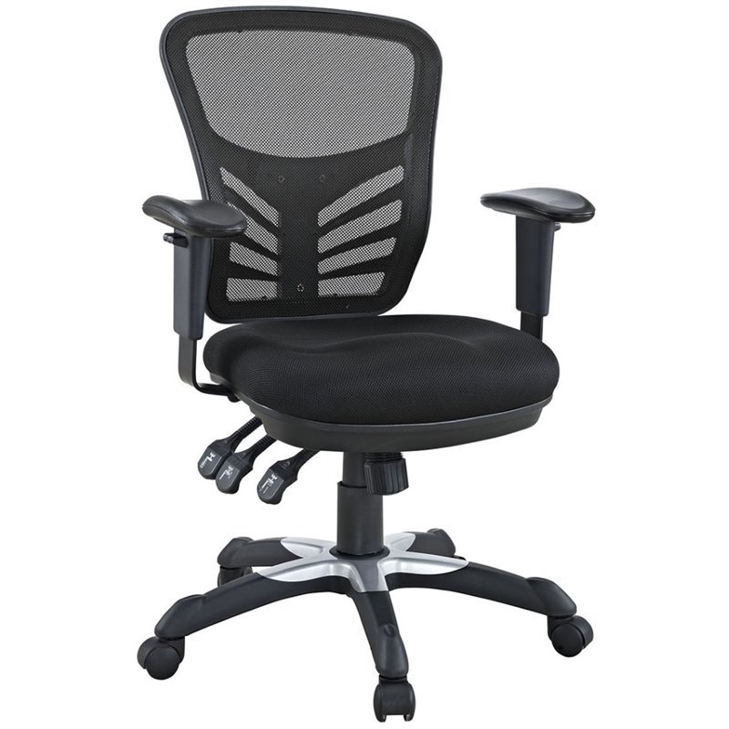 Modway Articulate Mesh Office Chair In Black Eei 757 Blk Modway Articulate Mesh Office Chair In Black