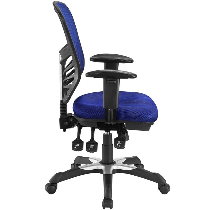 Modway Articulate Modern Mesh and Fabric Office Chair in Blue Finish